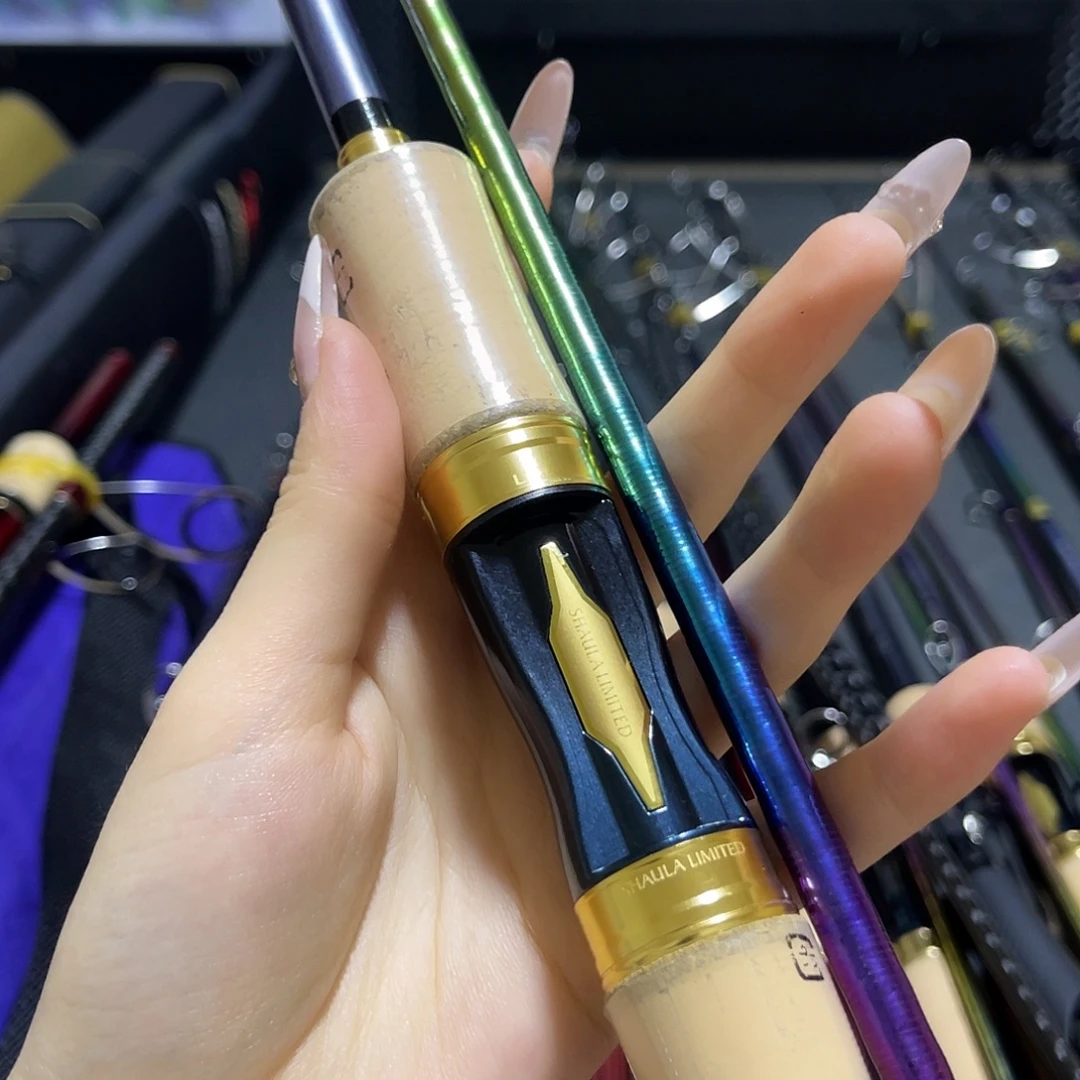 兰***友3.8m碳素2752直柄路亚竿