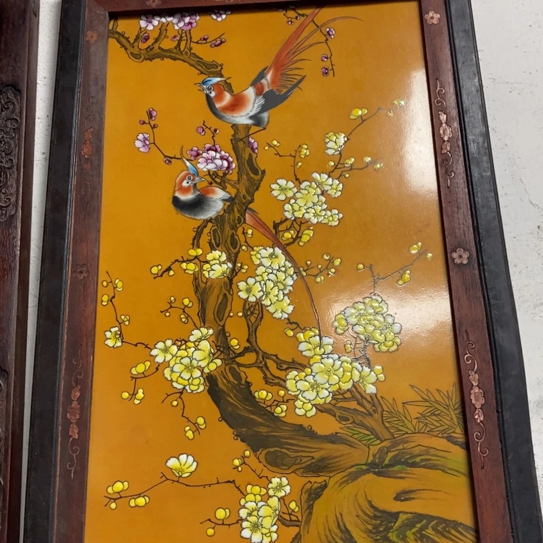 瓷片60*37*1景德镇瓷板画柴窑烧制