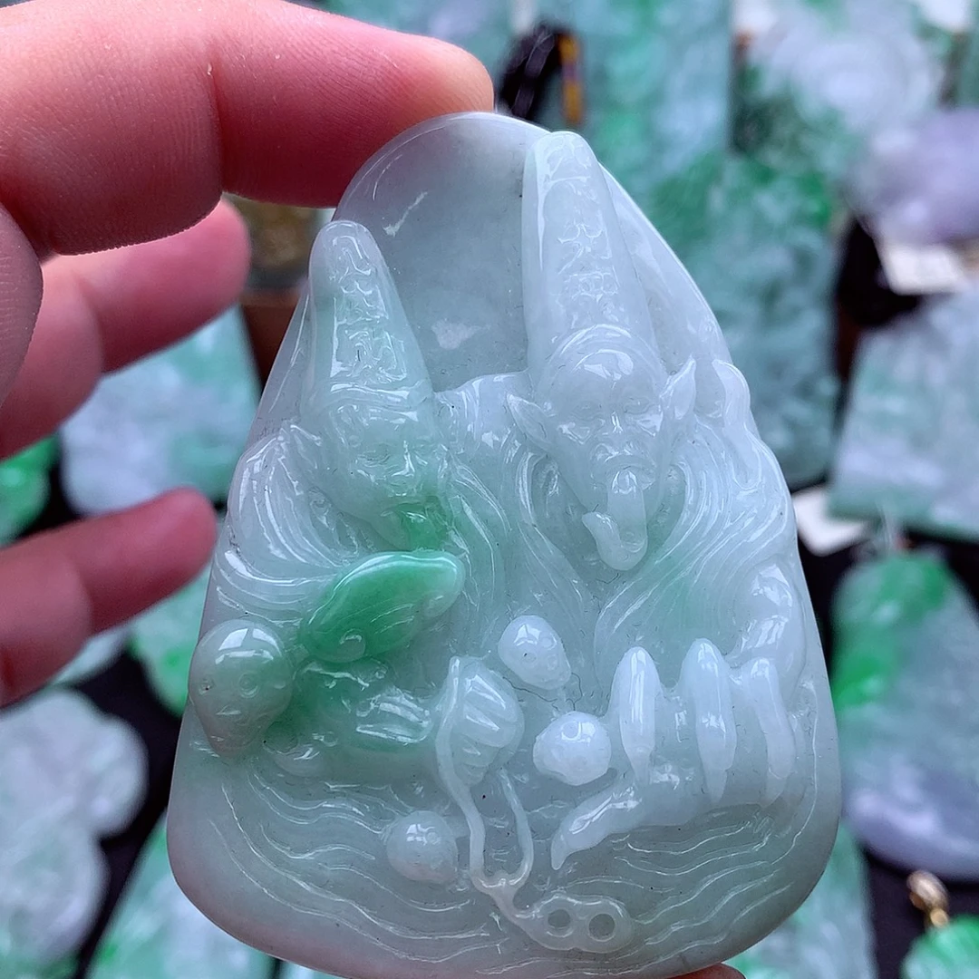 翡翠未镶嵌吊坠(不含链)