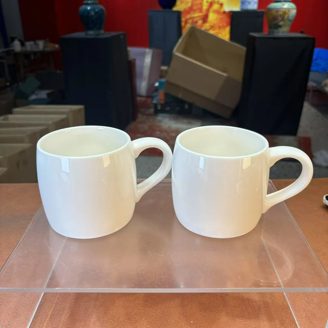 秋香茶具 羊脂玉瓷水杯(两个)可乐杯品茗杯茶杯-6496
