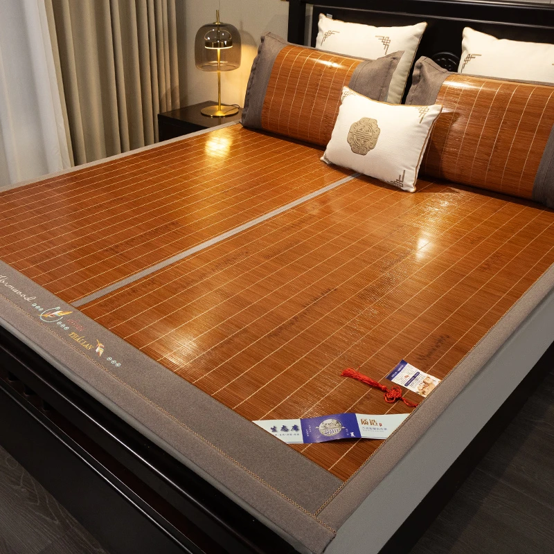 竹席新中式凉席1.8米x2米合格品折叠款双面款