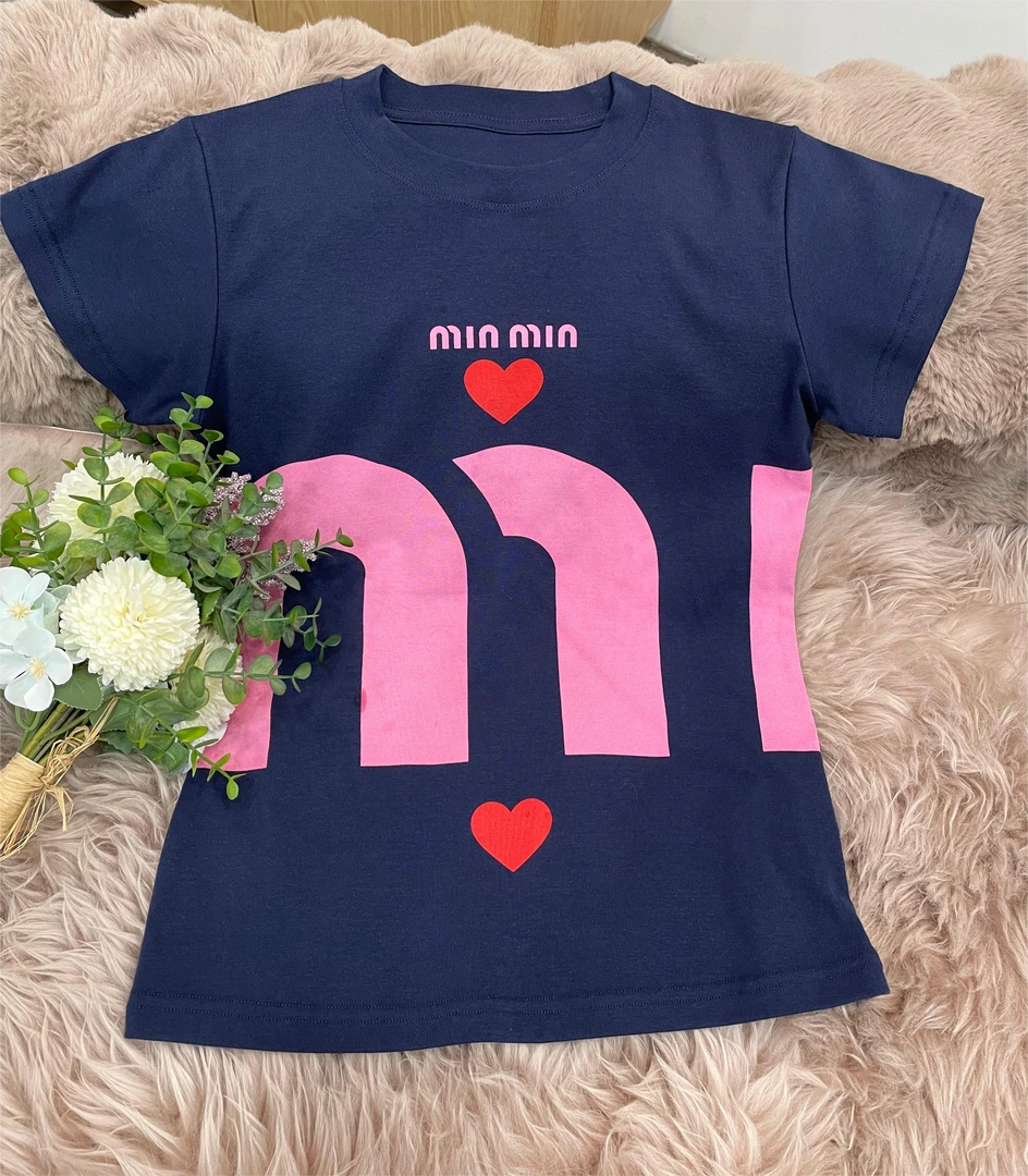 【大缪心ST】小众设计印花春夏新款短袖T恤时尚休闲百搭打底衫