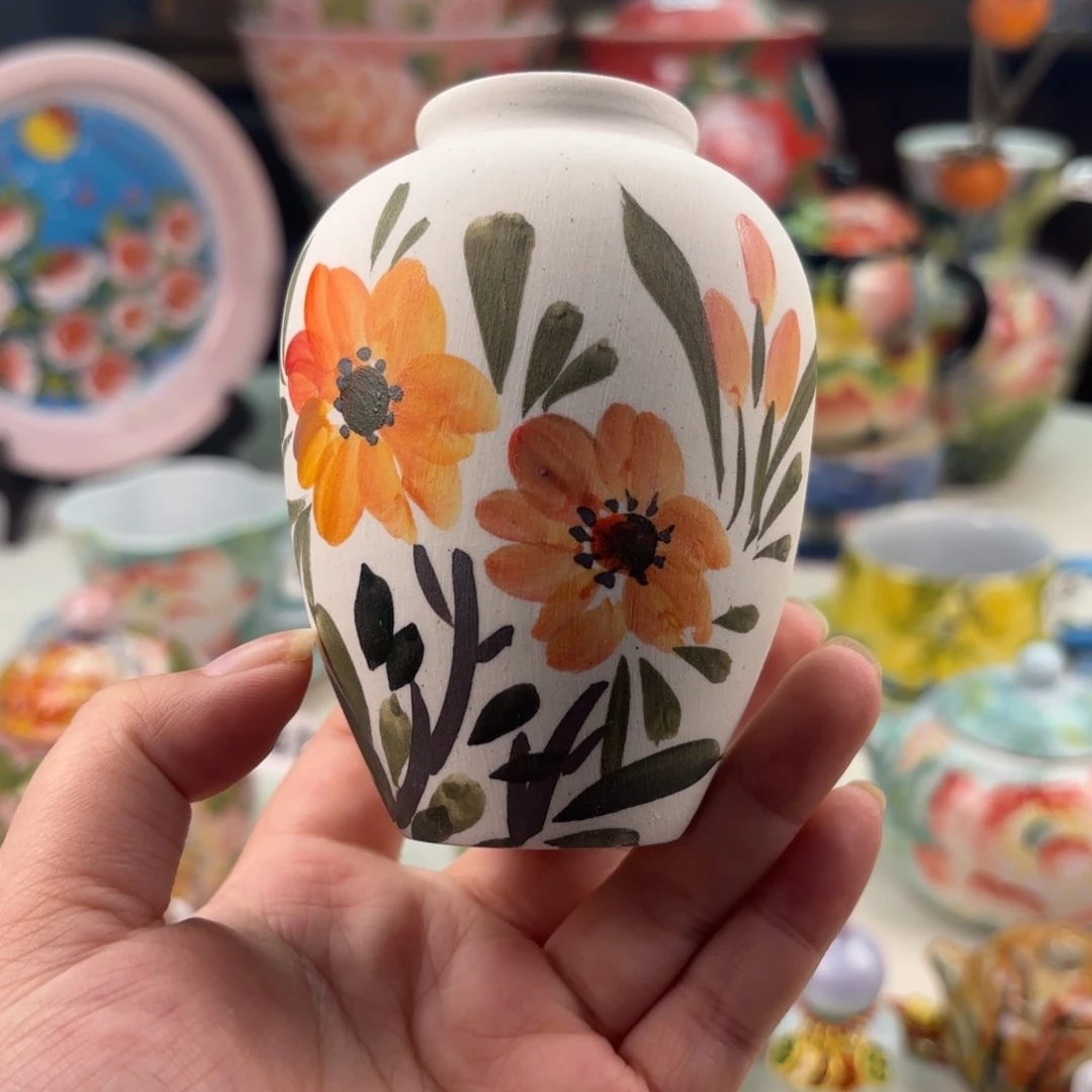 景德镇手绘高温釉下彩陶瓷茶具