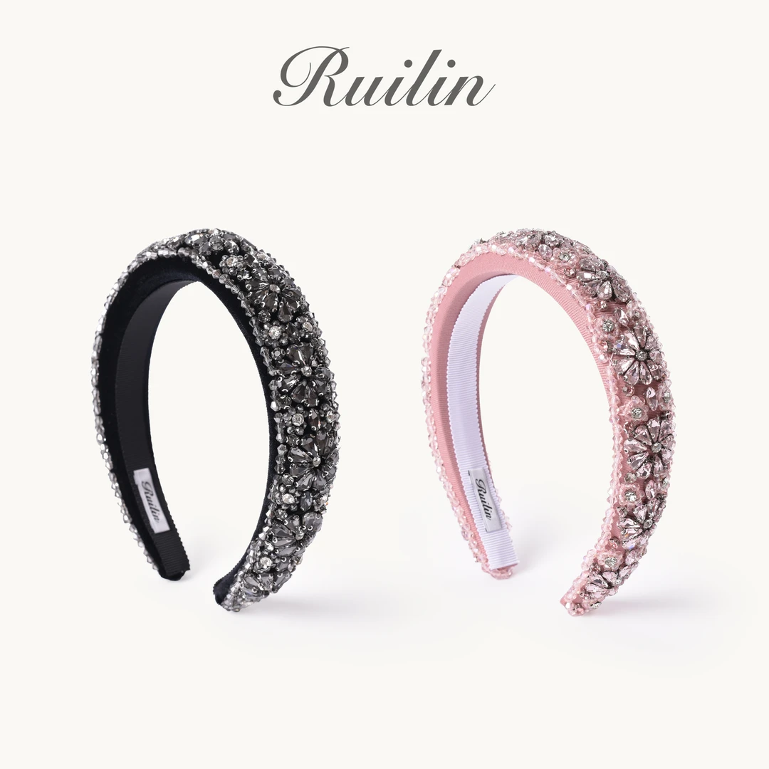 RUILIN【星夜涟漪】欧式繁花发箍轻奢百搭满钻