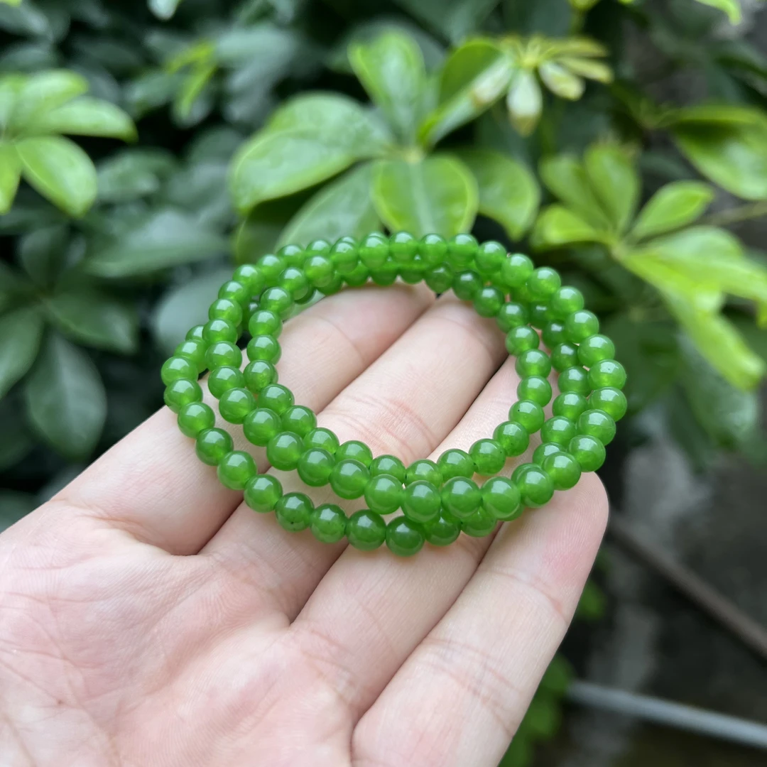 B519精品菠菜多圈6mm手串百搭国风