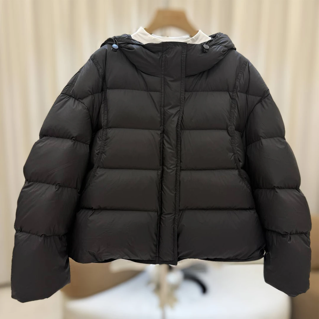 zaw大码女装短款显瘦羽绒服冬季白鸭绒胖mm面包服羽绒外套/25490