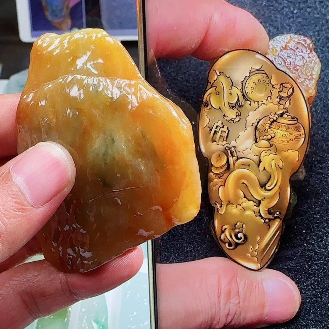 定制翡翠未镶嵌缅甸天然A货翡翠含老师工艺