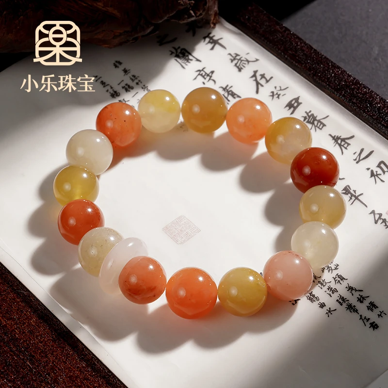 混搭跳色金丝玉玛瑙跑环女式手链多样发一-10419