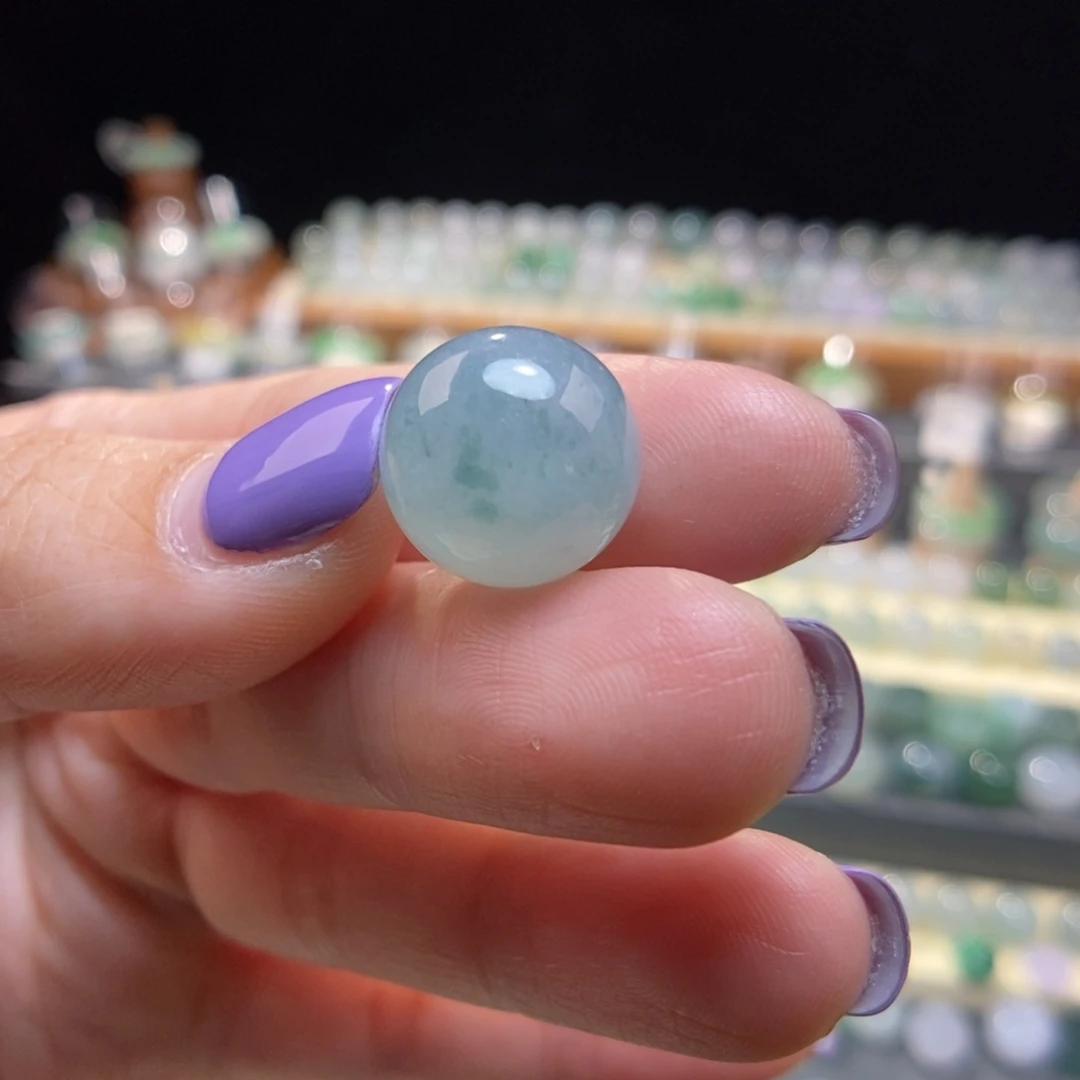 翡翠未镶嵌颈饰14.2冰蓝小砰花