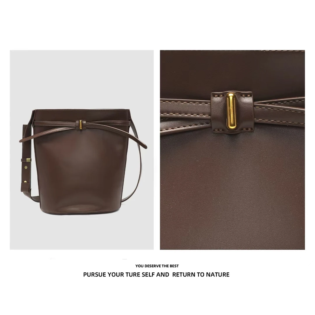 【C姐补贴】ZARG复古百搭休闲安可拉红手提大水桶-50077