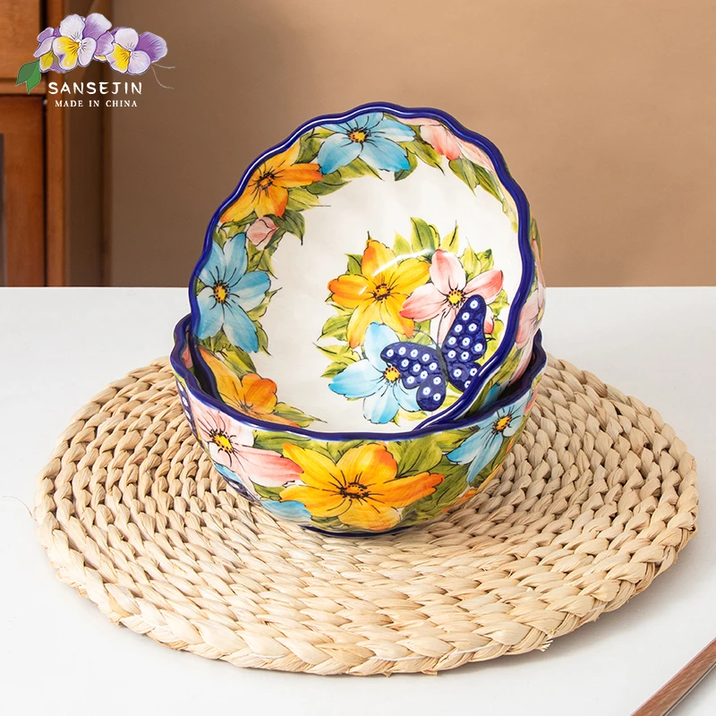 芙蓉水仙系列 6.5英寸面碗买一送一