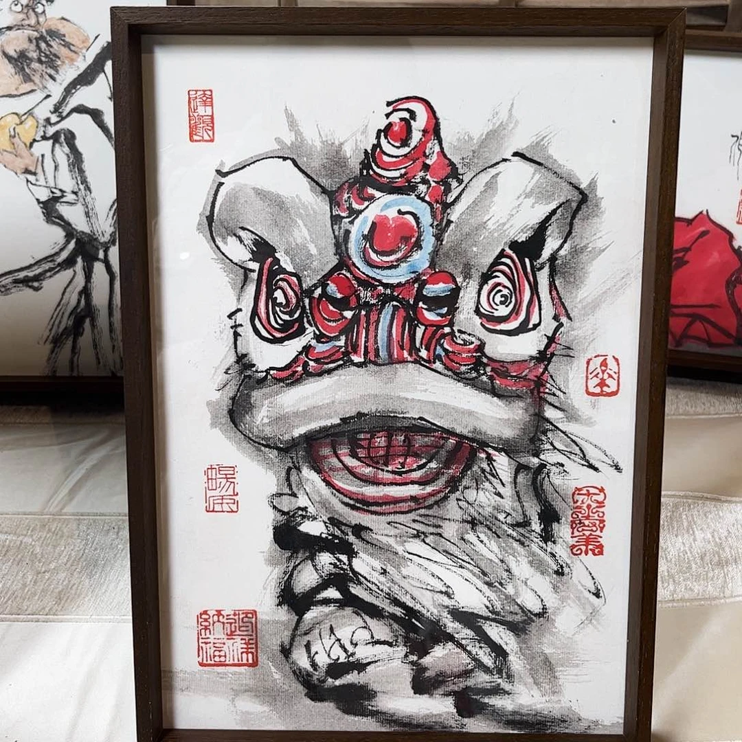 国画张彬带框精装裱福利