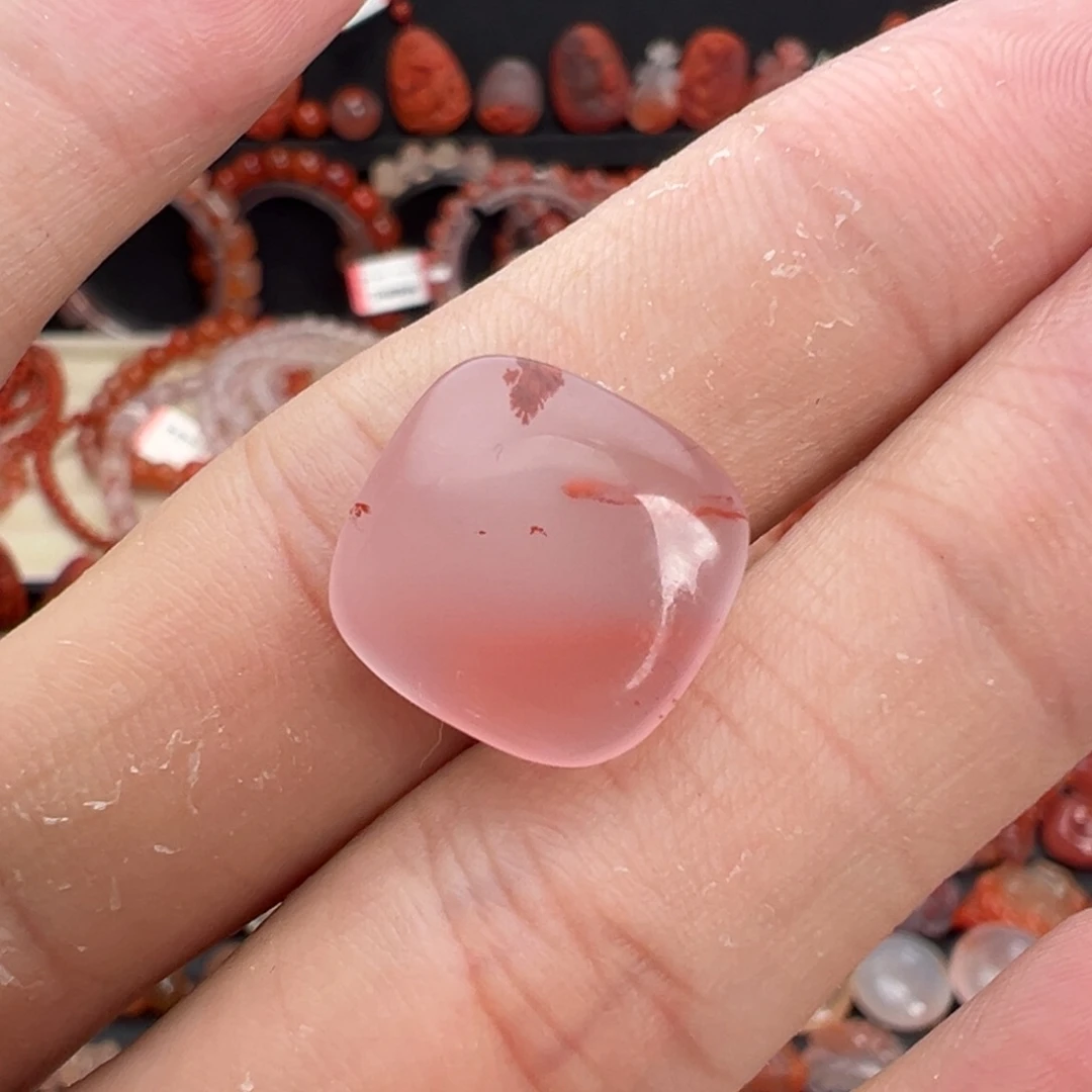 南红玛瑙未镶嵌颈饰小方牌