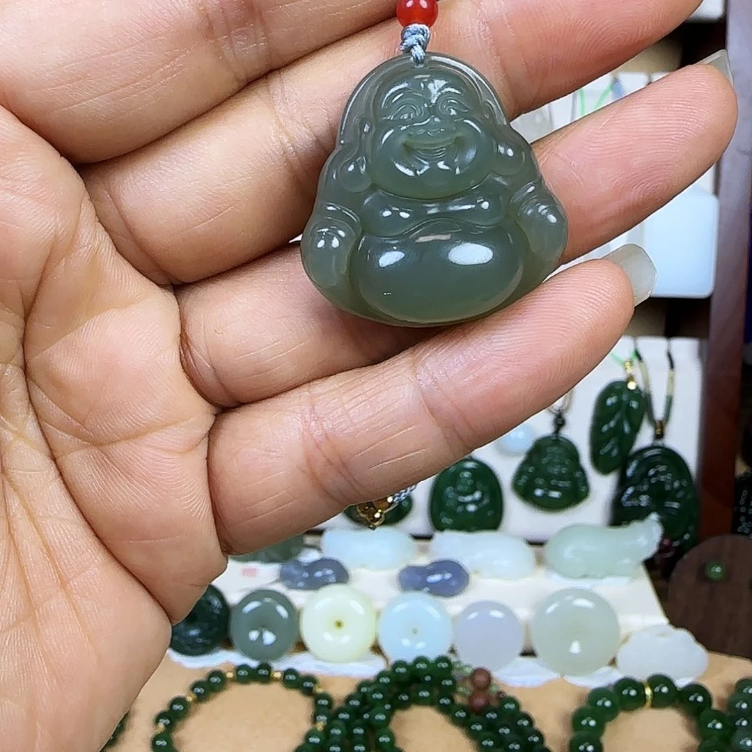 和田玉未镶嵌吊坠(不含链)