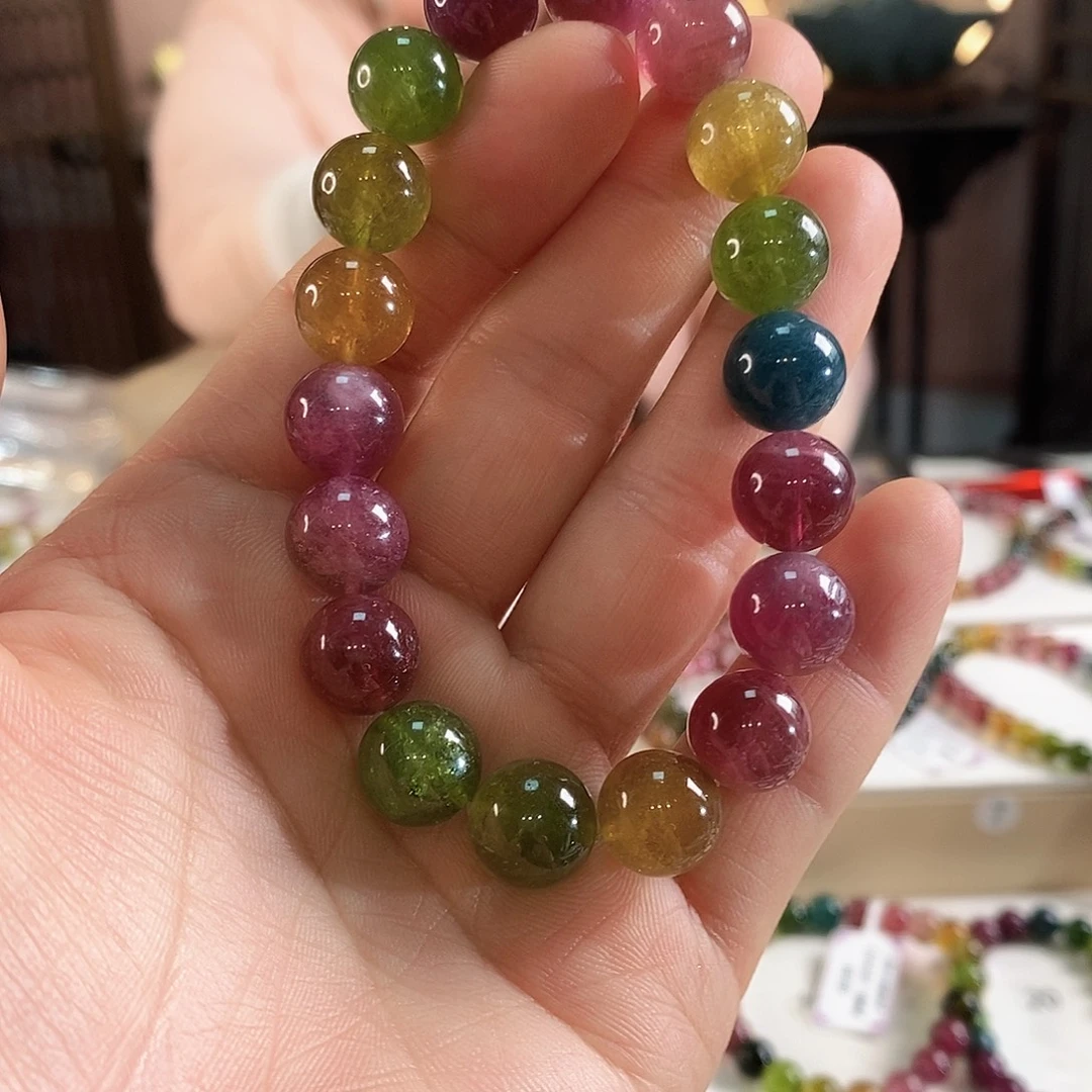 未镶嵌手链碧玺G2203素圈颜色微差