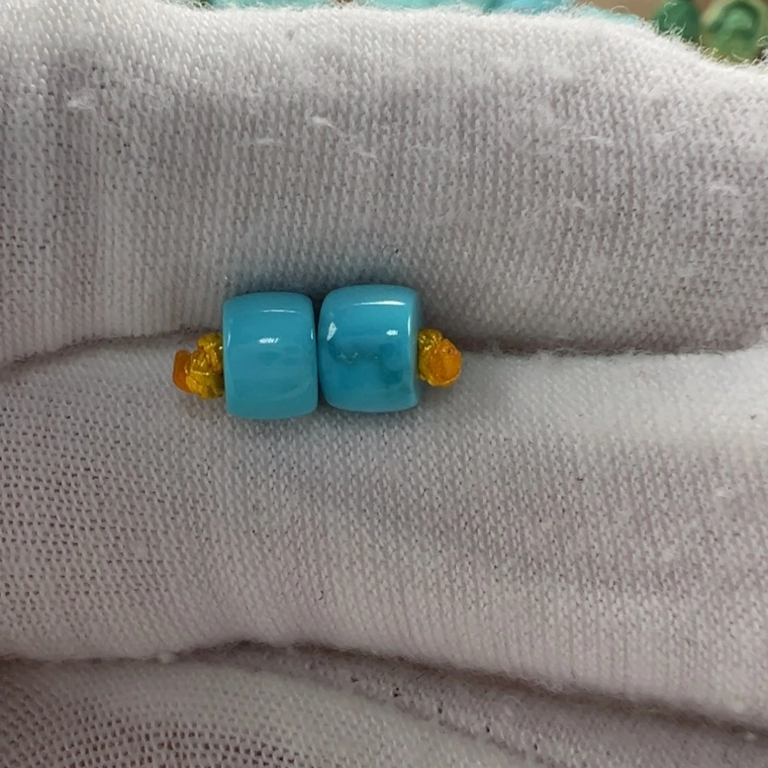未镶嵌绿松石直切珠6x4.4mm