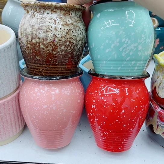 多肉绿植陶瓷花盆9.9包邮，有空