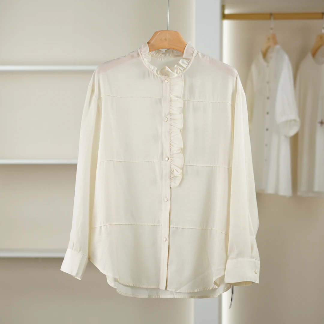 麦迪尚品【夕Y】50909575 春季简约长袖上衣衬衫品牌女装