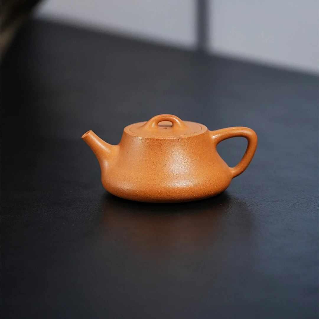 【顶蜀】础瓢壶精挑老宕口黄金段丨150cc宜兴紫砂壶高端茶器茶具