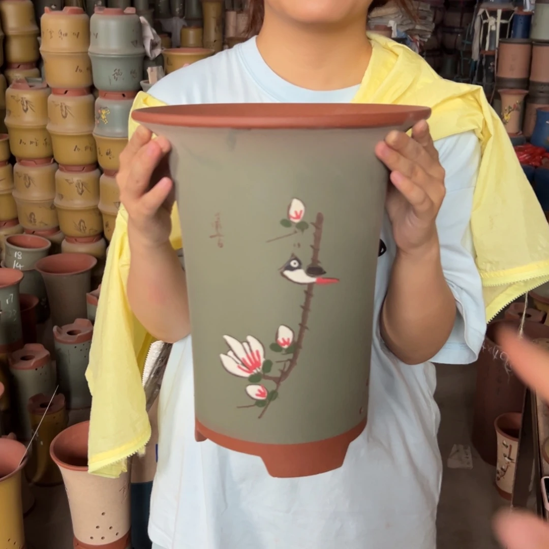 宜兴川阁紫砂花盆单个