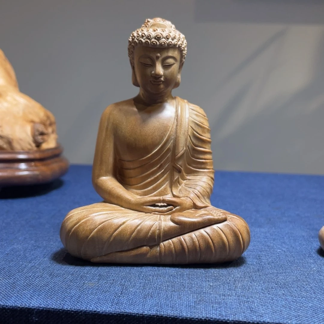 檀香木谢木雕工艺品摆件