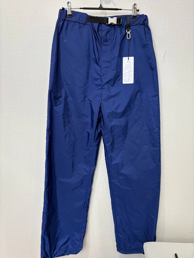 99新 Prada/普拉达 蓝色钢标长裤 尺码XS裤长103腰围70 11436