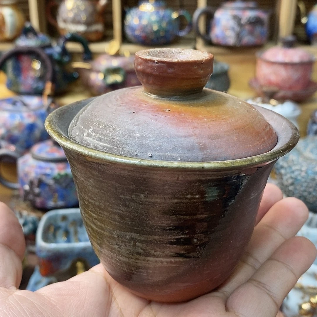 粗陶志野柴柴茶器