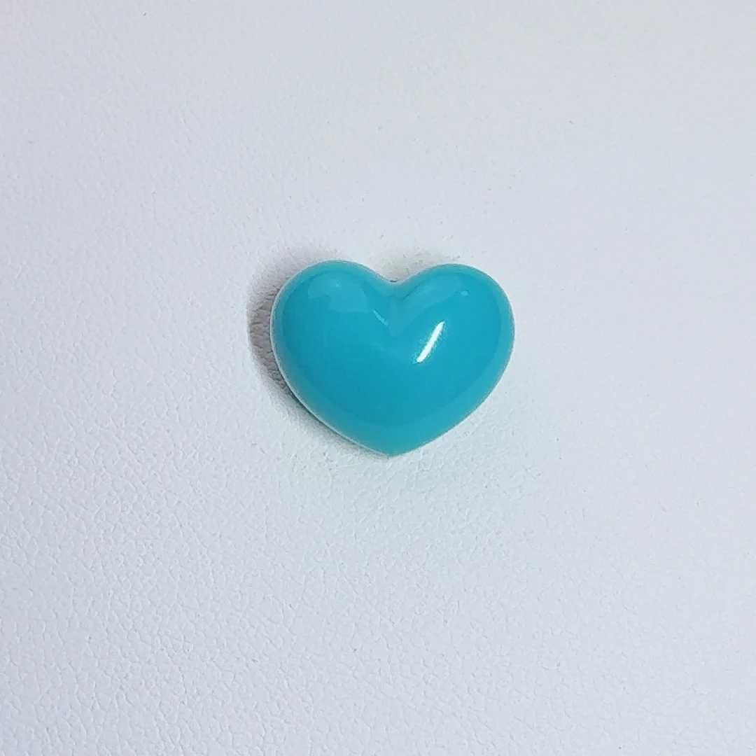 绿松石未镶嵌珠宝奇石玉华蓝屁桃戒面