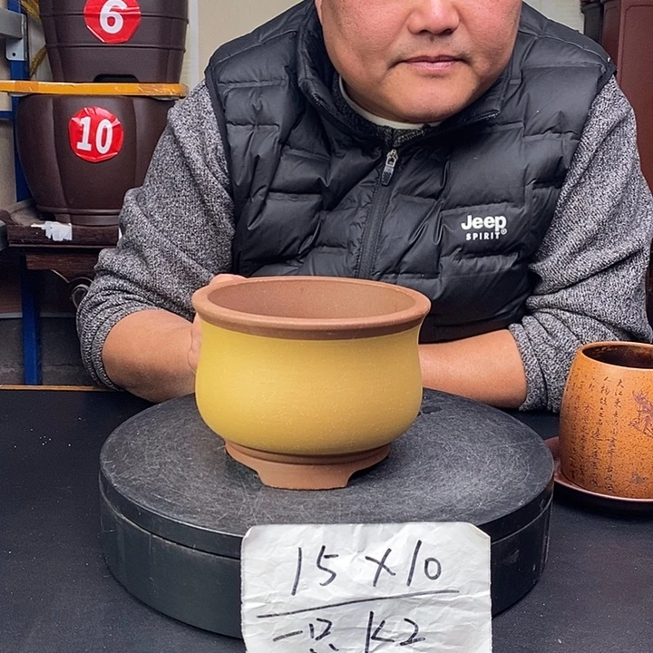 紫砂花盆货号一只K2