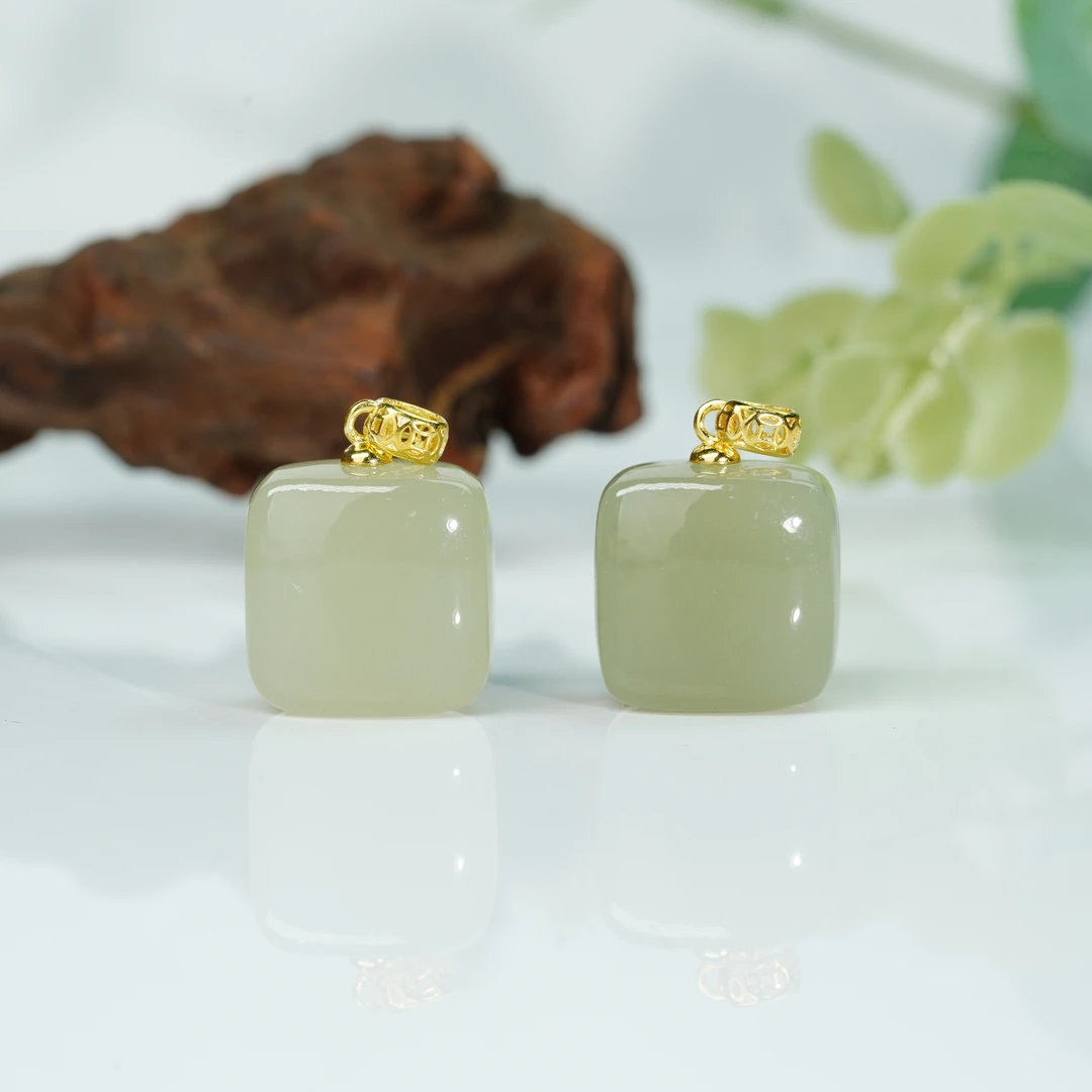 【小北严选】s925银和田玉吊坠11-23H190X194【多样性发一】约14*14mm