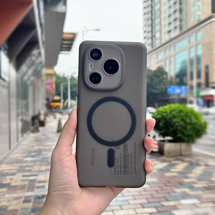 适用荣耀power手机壳magsafe磁吸软壳纹理防滑简约无线充保护套