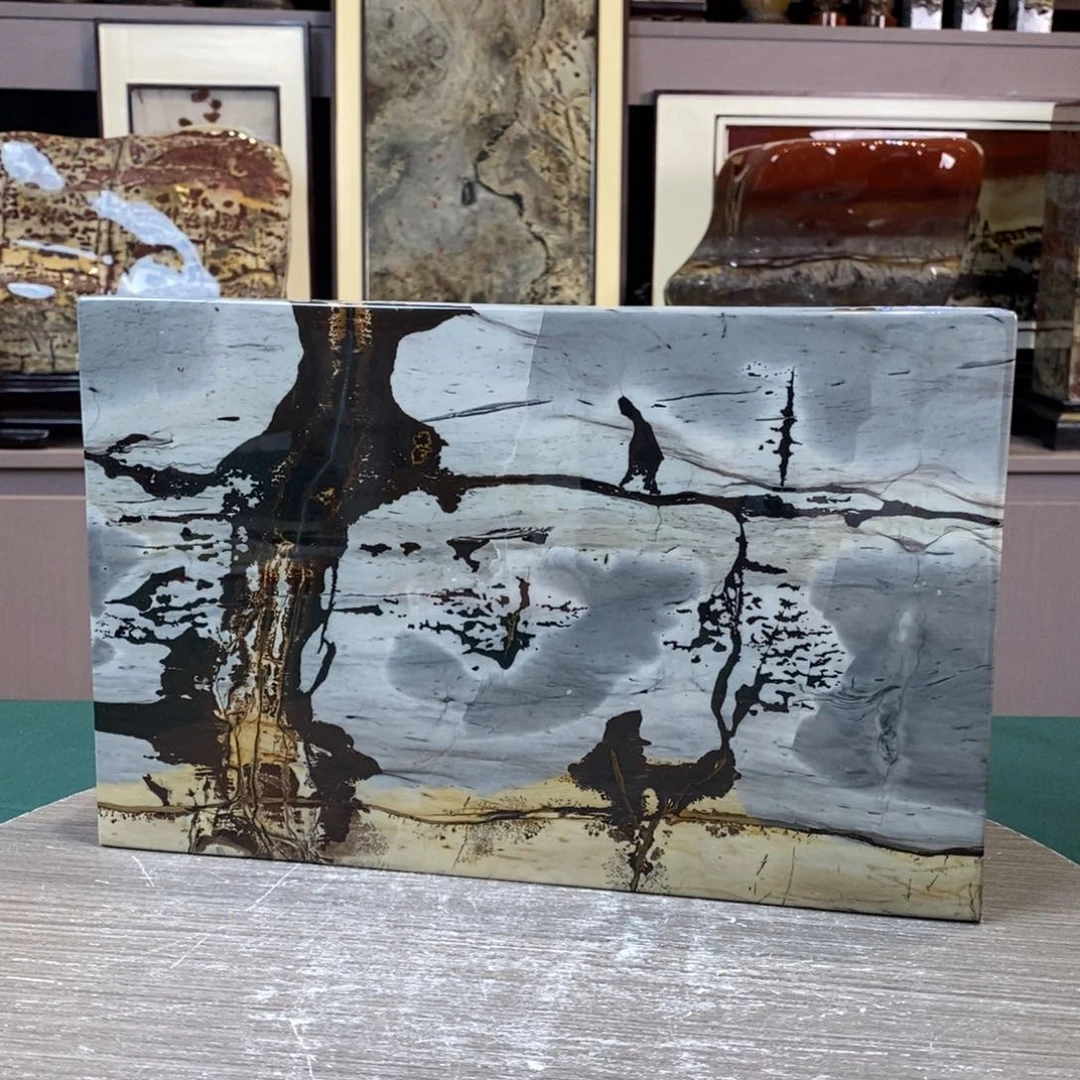 石材广西国画石草花石