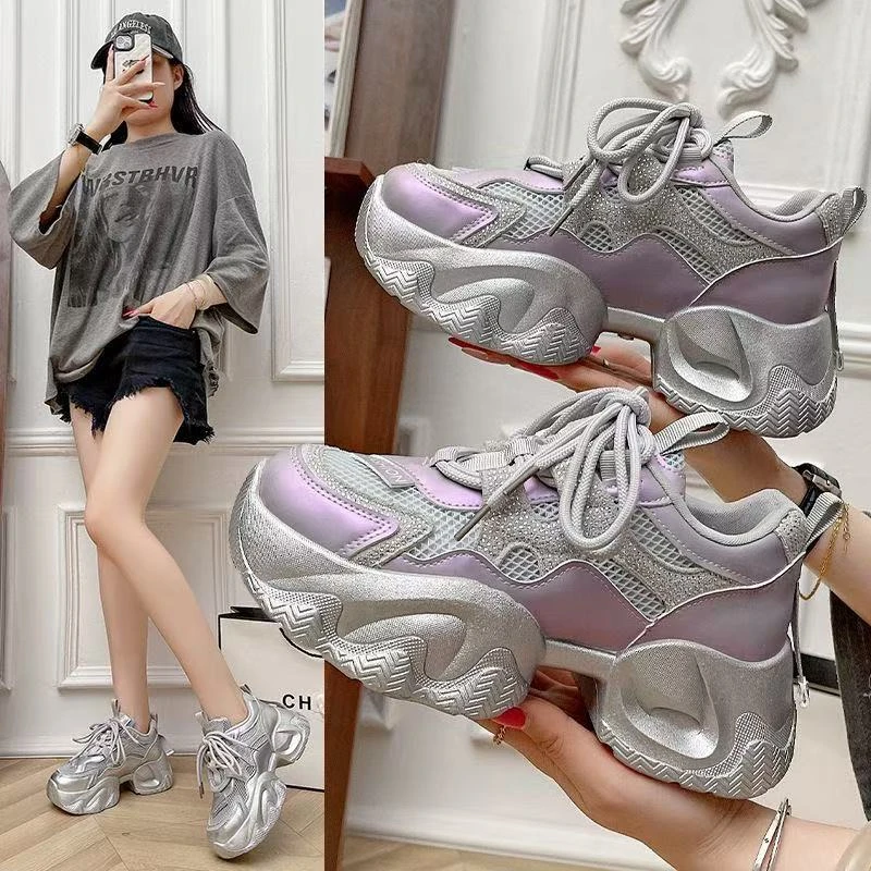 201断码女鞋时尚百搭夏季网面小蛮腰老爹鞋休闲女运动鞋