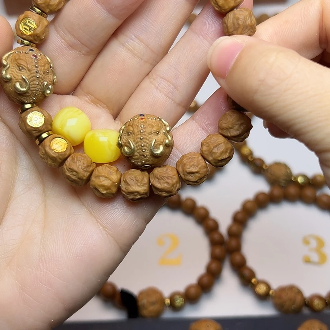 ****吊坠猴头核桃猴头手串一套龙蛇全品四标+2象+配饰2个