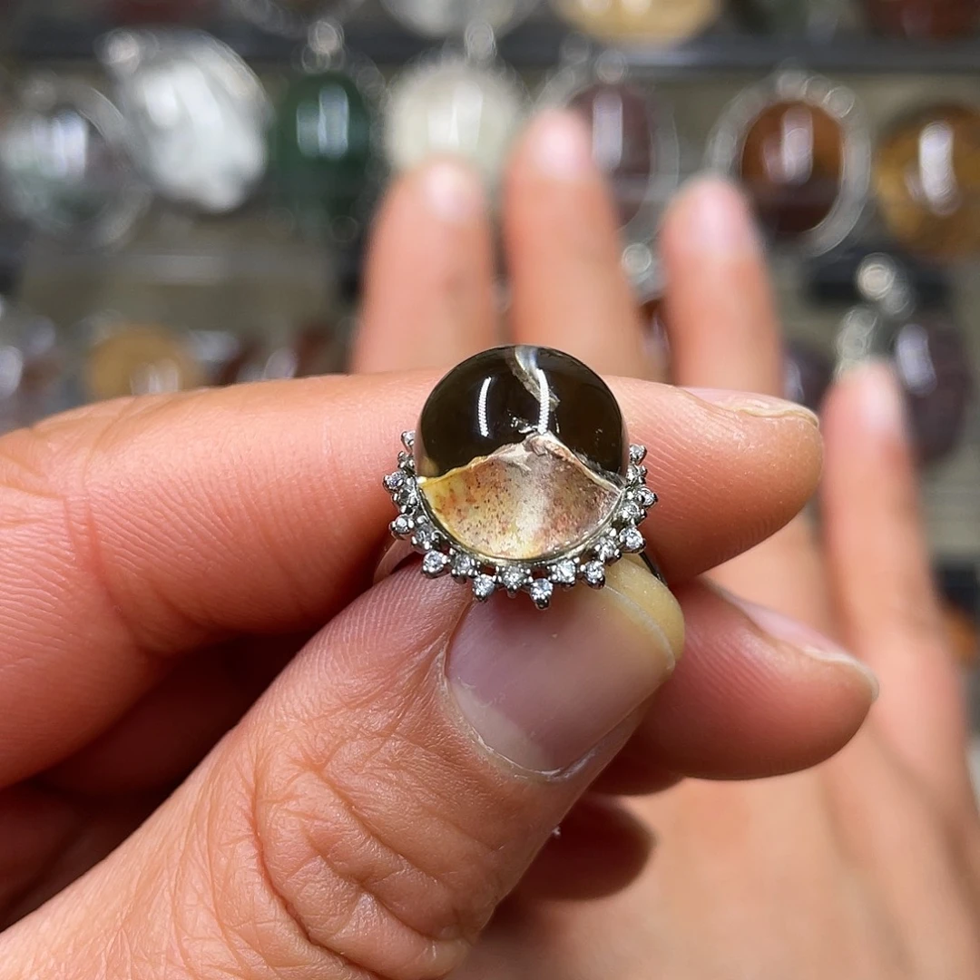 【闪购商品】水晶珠宝半成品银S925镶嵌戒指