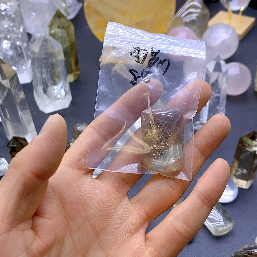 水晶发晶无事牌未镶嵌你****生