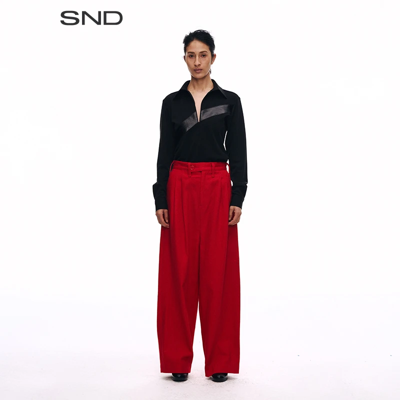 【NHOJ 设计师品牌】SND AW25 褶裥长裤女款