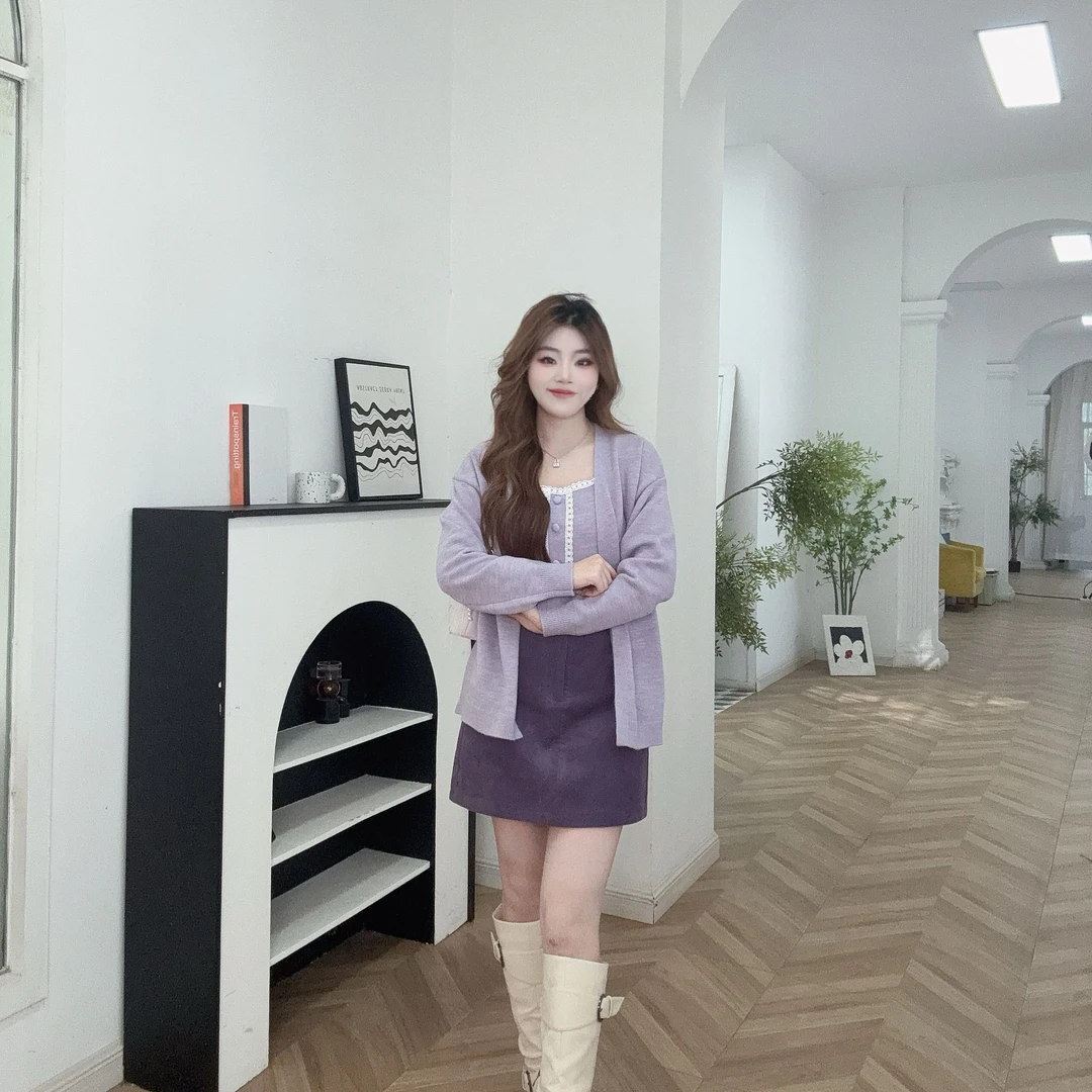 IEF/爱依服【微胖定制】2025新款秋季毛织上下套短裙套装