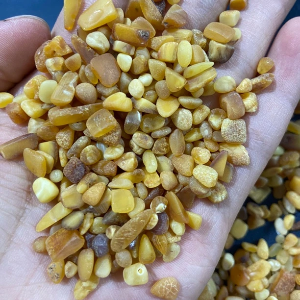 20克天然无孔蜜蜡碎石白花蜜随形散珠碎石配件
