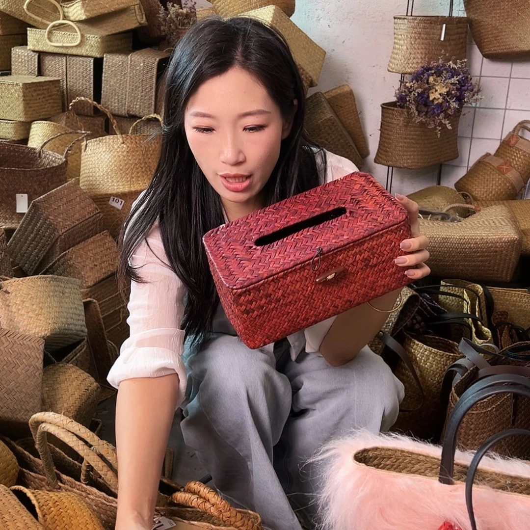 编织带草编包/草编收纳盒微瑕疵