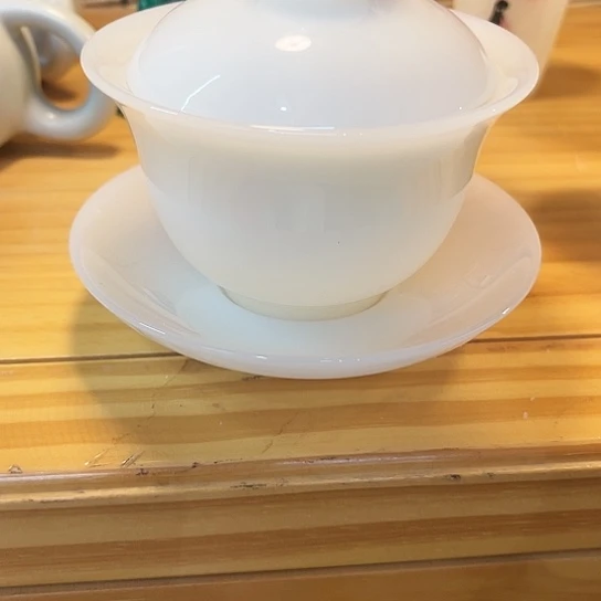 青**水高档璞玉瓷三才盖碗88888888888