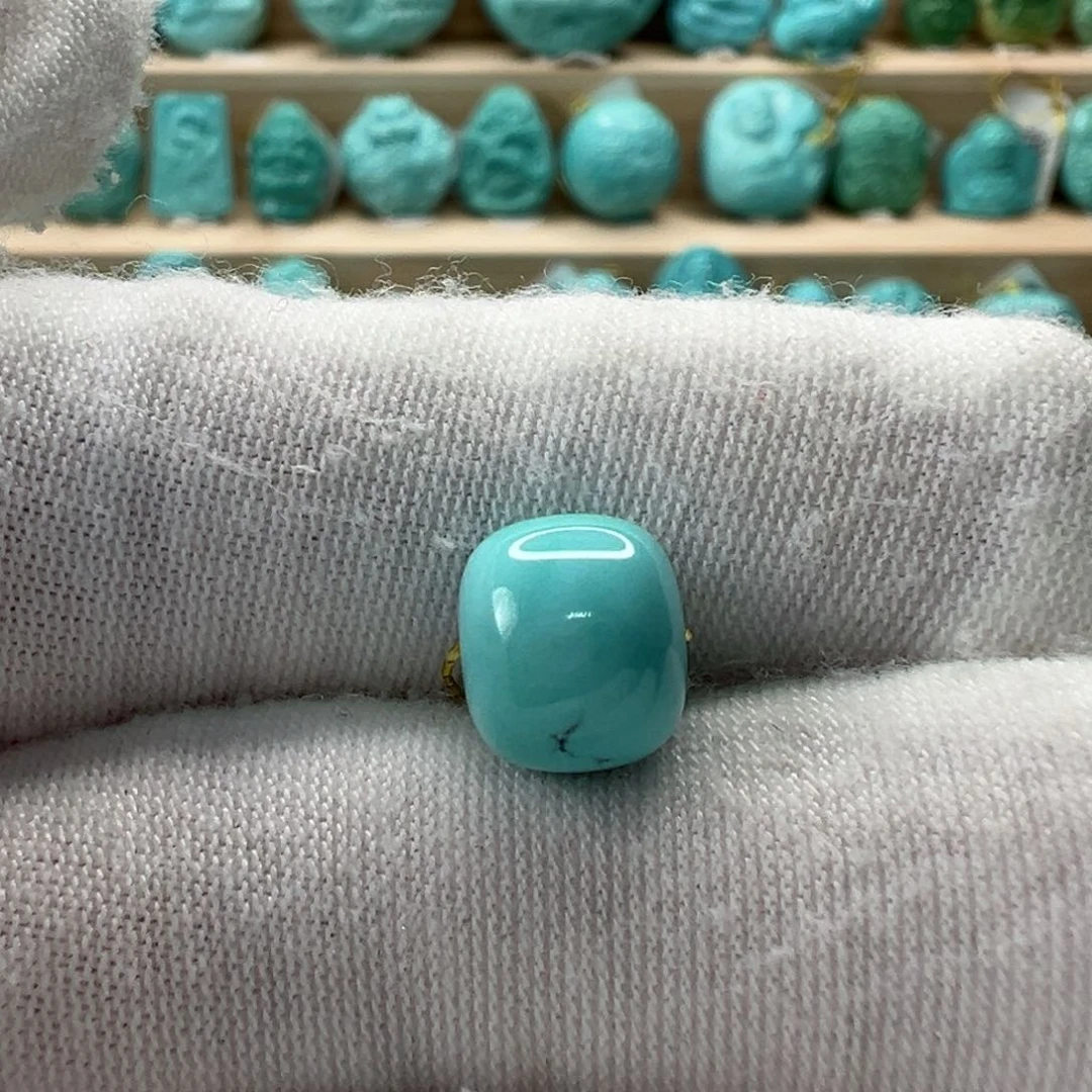 未镶嵌绿松石老型珠 9x8mm