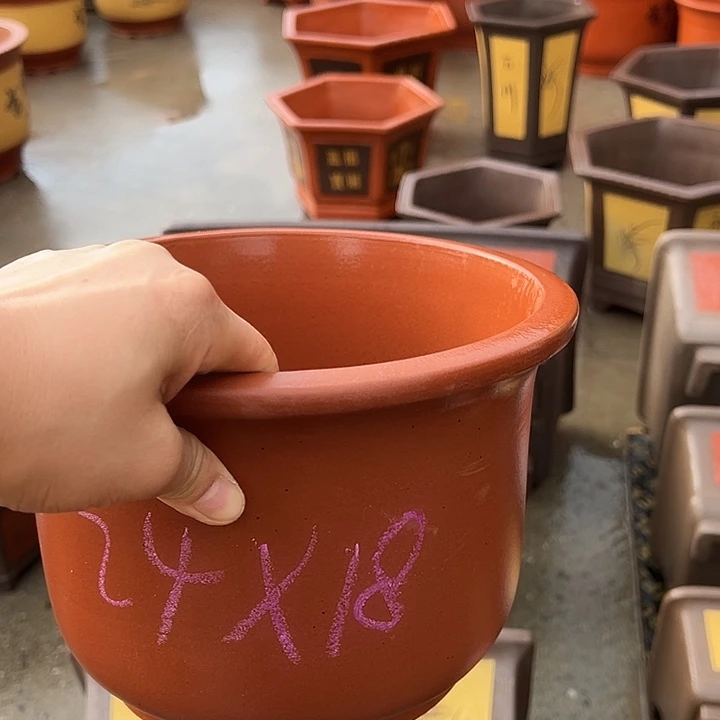 紫砂花盆，透气花盆