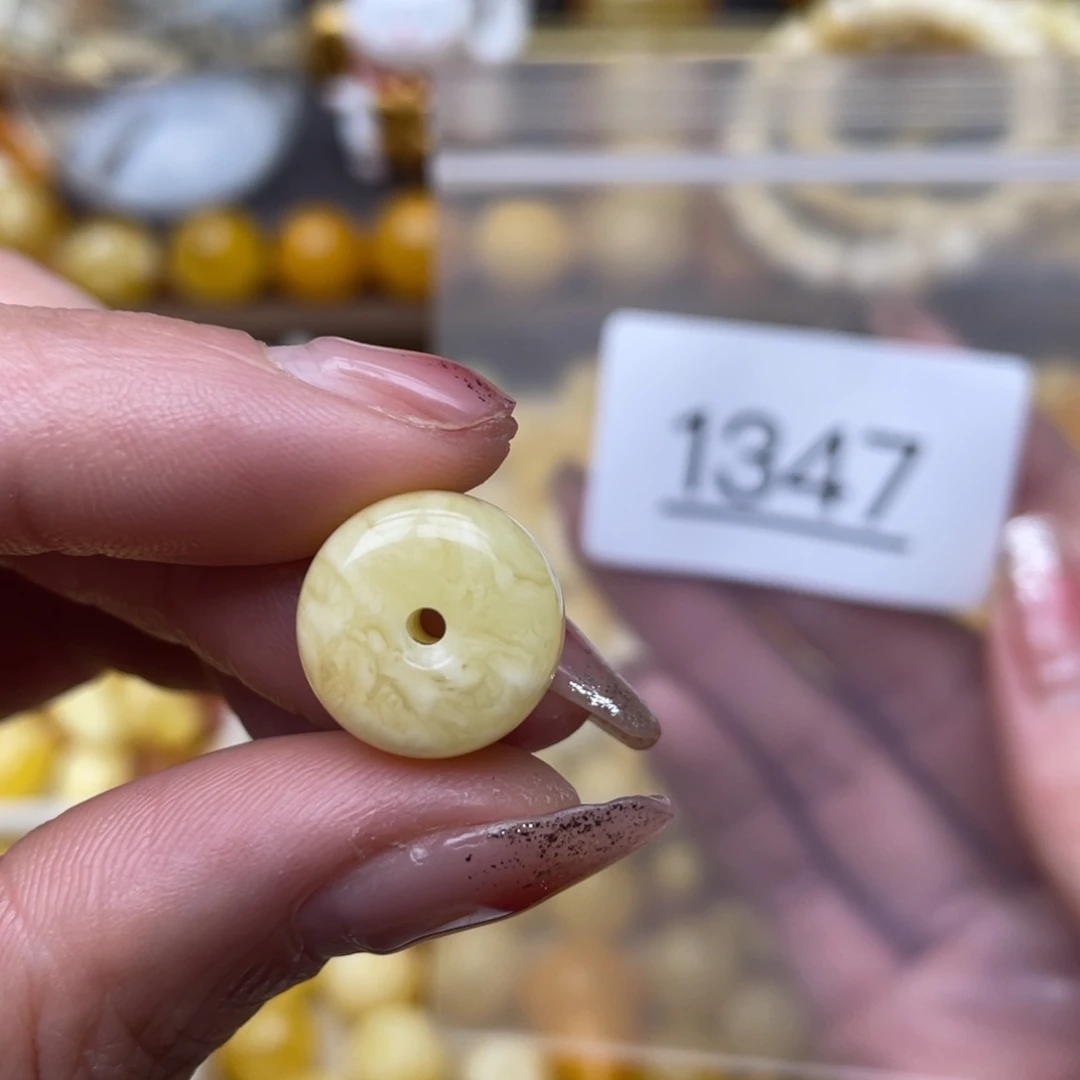 蜜蜡珠宝奇石未镶嵌粉点14.5