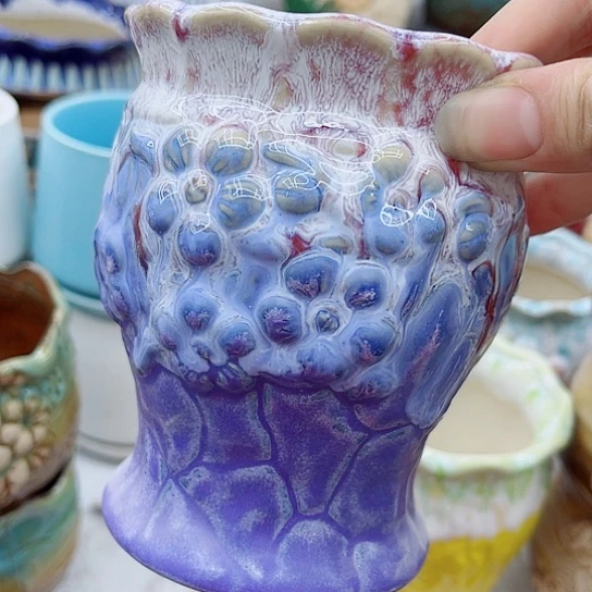 多肉绿植陶瓷花盆9.9包邮