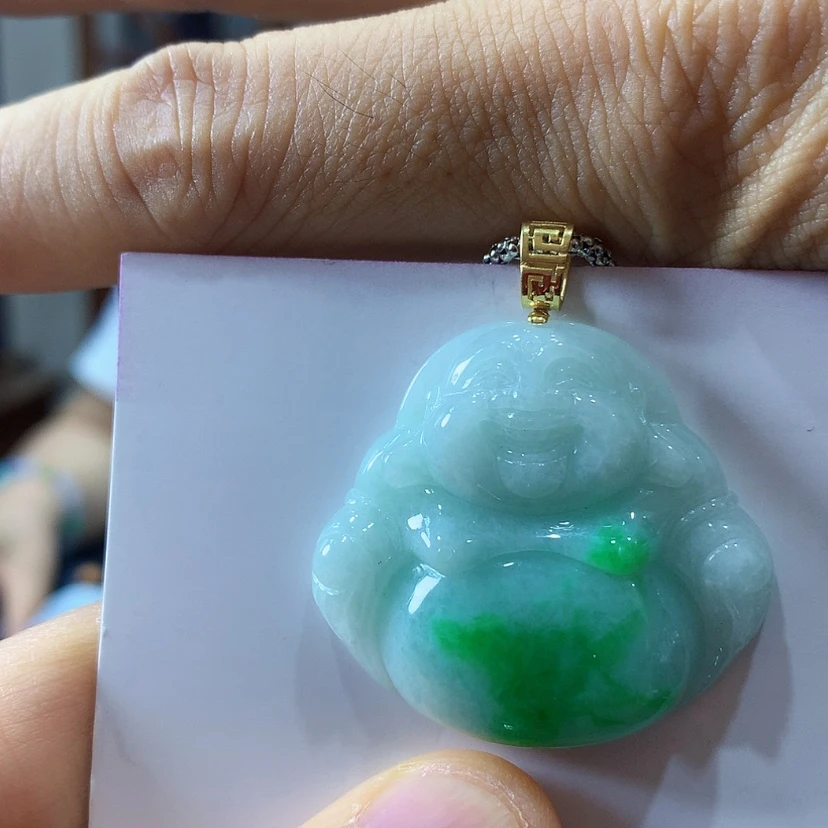 【闪购商品】吊坠(不含链)18K金镶嵌翡翠