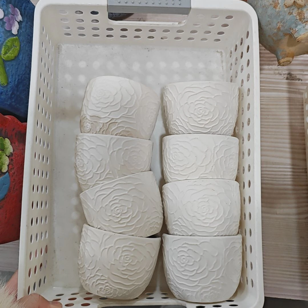 红陶吸水透气的白陶花盆凑满12发货