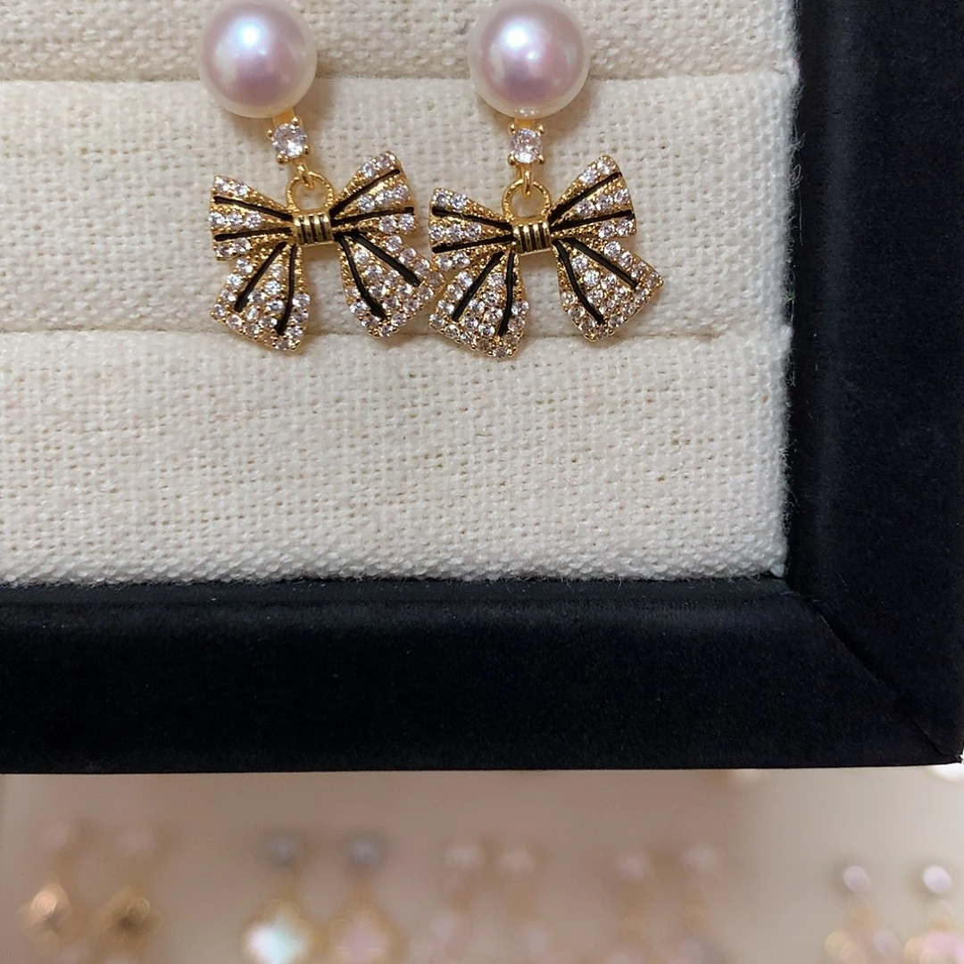 淡水珍珠耳饰合金