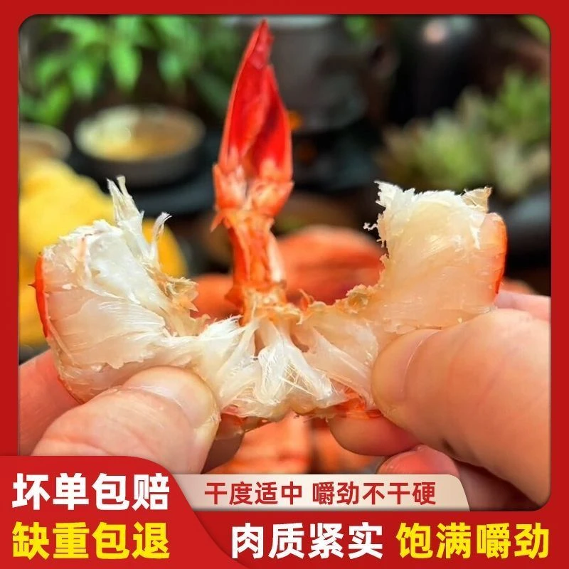 （顺丰包邮）东山岛九节虾干即食海鲜零食中大号斑节虾干海干货250g