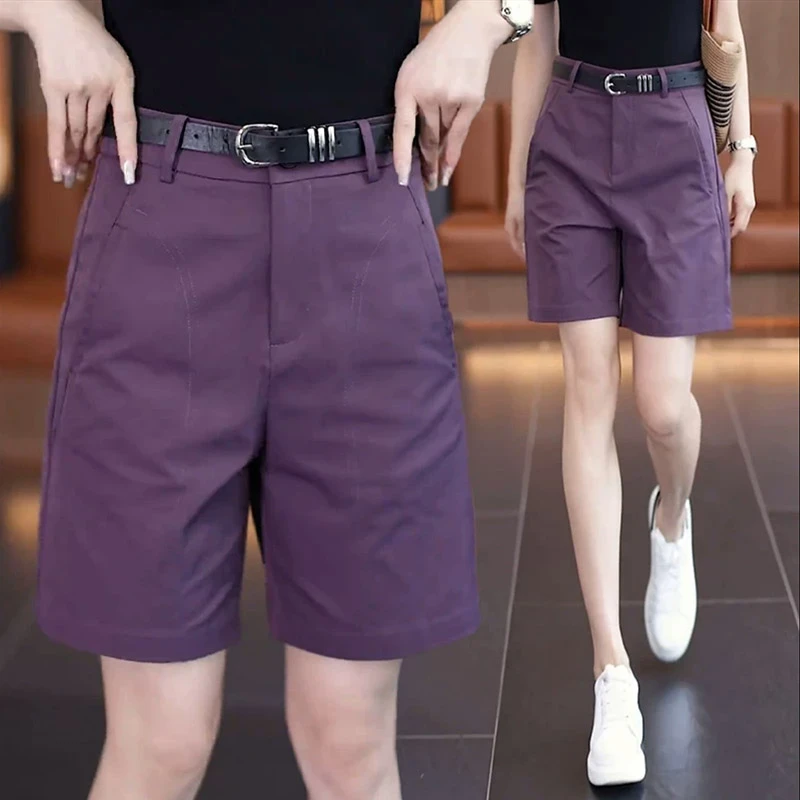 【高品质】五分短裤女款爆款2025夏季新款薄款宽松显瘦休闲中裤子